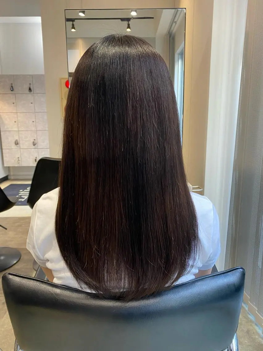 ロング 伸ばしかけ 縮毛矯正 増子 祐太朗のヘアスタイル