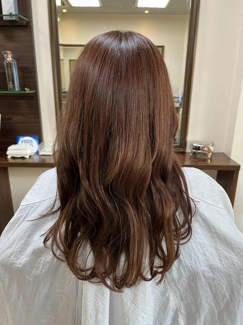 セミロング パープルカラー ヘアカラー トリートメント 澤崎 希望のヘアスタイル
