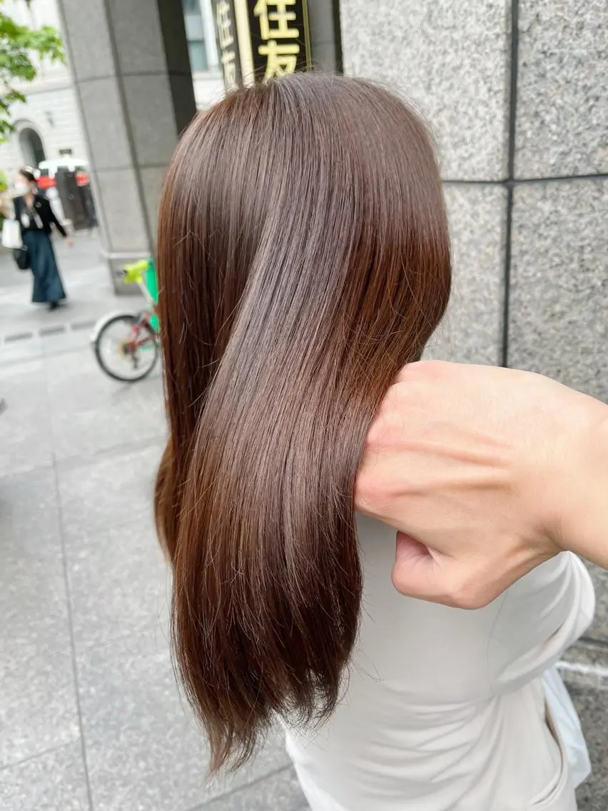 ロング カラー 透明感カラー グレージュ ヘアカラー トリートメント HIYOSHI　✂︎ 艶髪職人のヘアスタイル