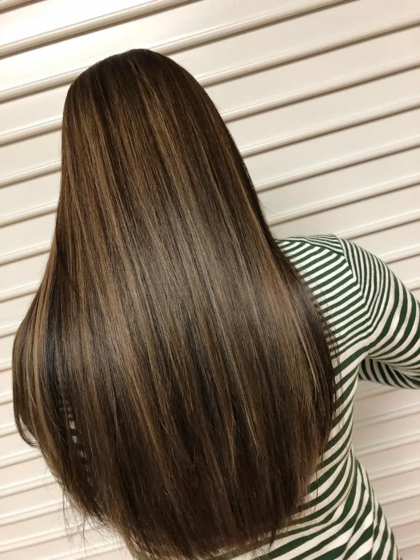 ロング カラー トリートメント 田鎖 英樹のヘアスタイル