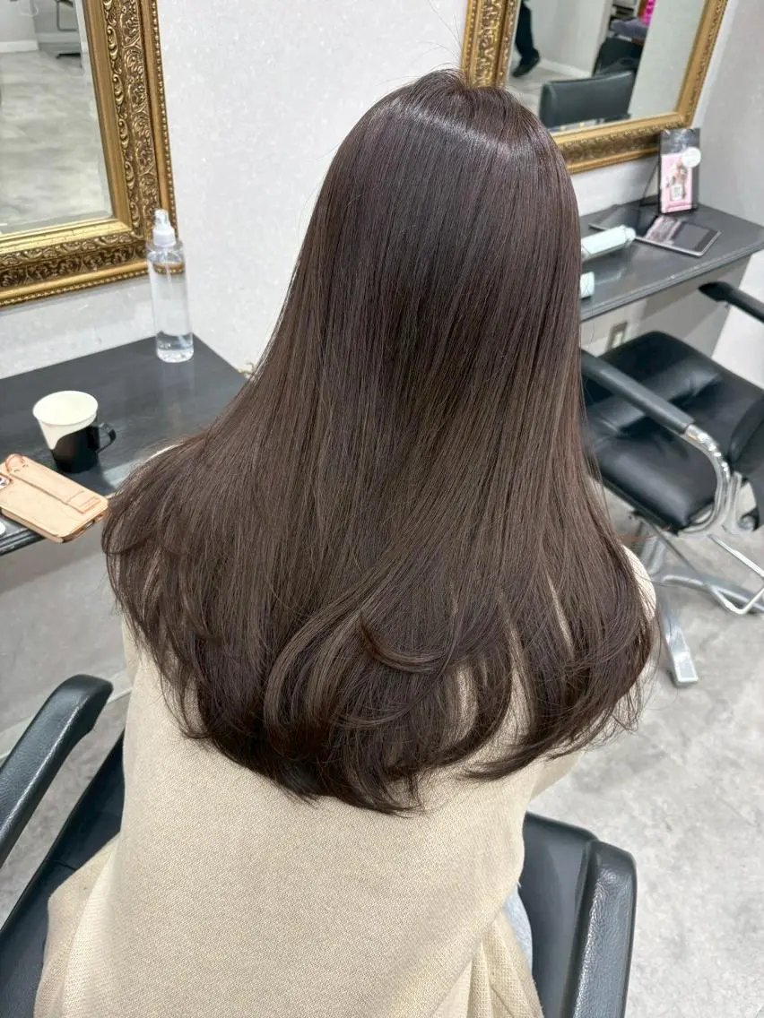 ロング ショートボブ ボブ くびれヘア 顔周りカット ロング N゜jillva ナンバージルバのヘアスタイル