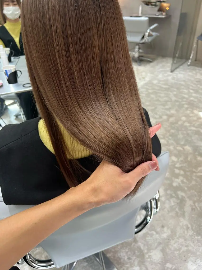 ロング ハイライト 髪質改善 レイヤーカット トリートメント トリートメント 艶カラー💎 髪質改善🎈アトワのヘアスタイル