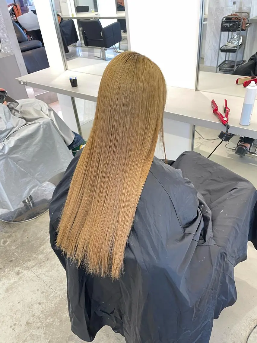 ロング カット 縮毛矯正 トリートメント 🎗副店長/井上 竜 ブリーチ指名No.1のヘアスタイル