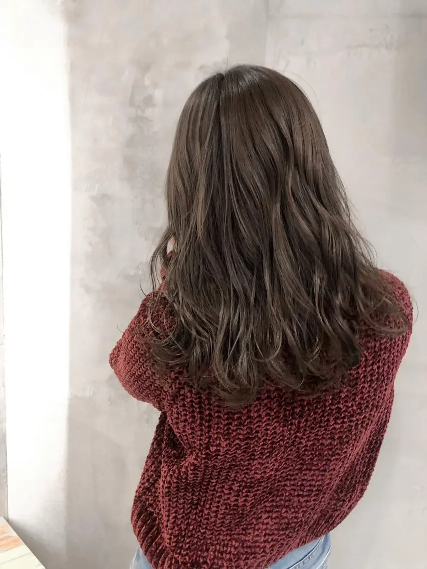 セミロング カラー パーマ ヘアアレンジ ワンレンボブ シールエクステ ベージュカラー 透明感カラー ダブルカラー ブリーチカラー🔥 パーマ【佐々木凌平】のヘアスタイル