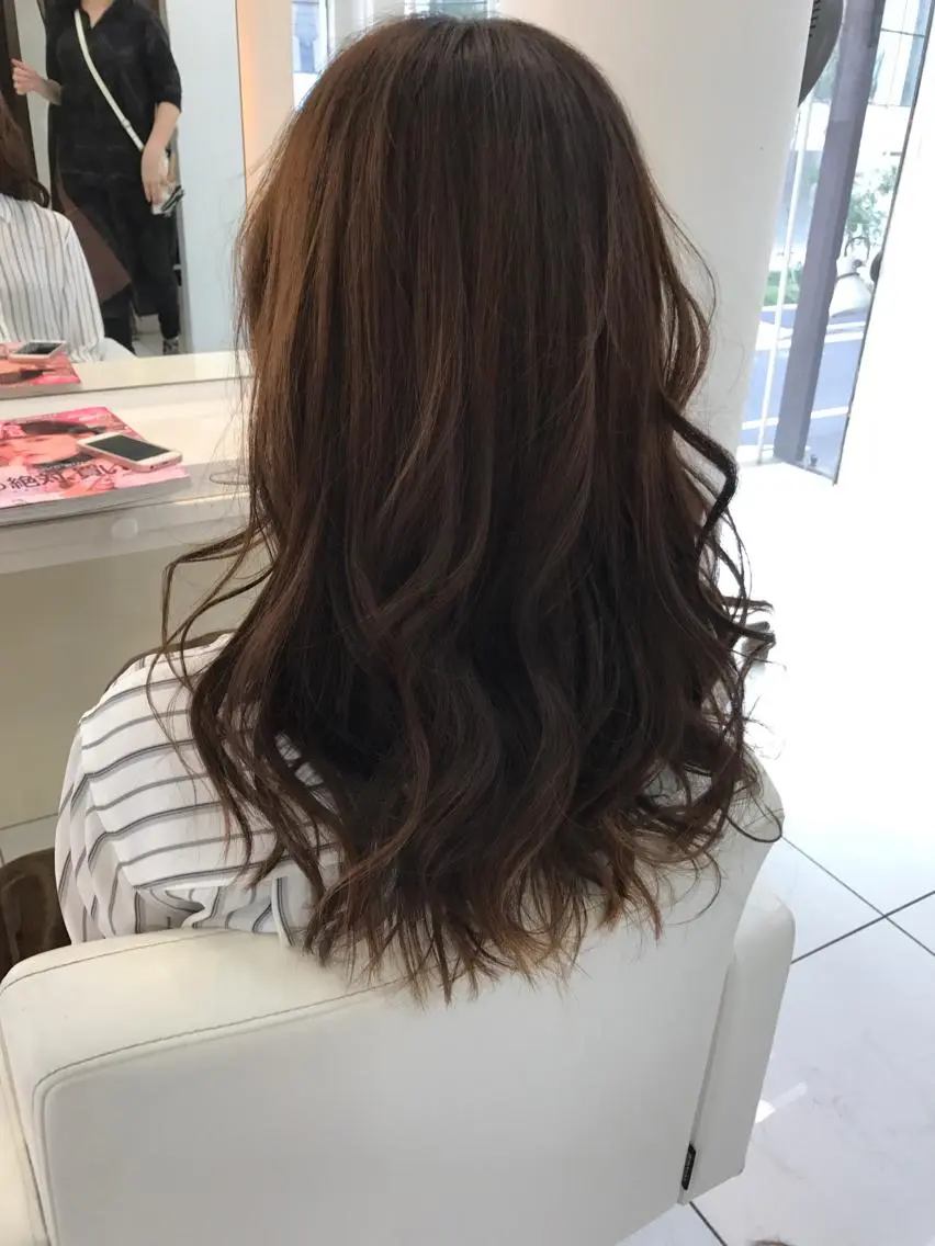 セミロング ロング カラー 内藤 達也のヘアスタイル