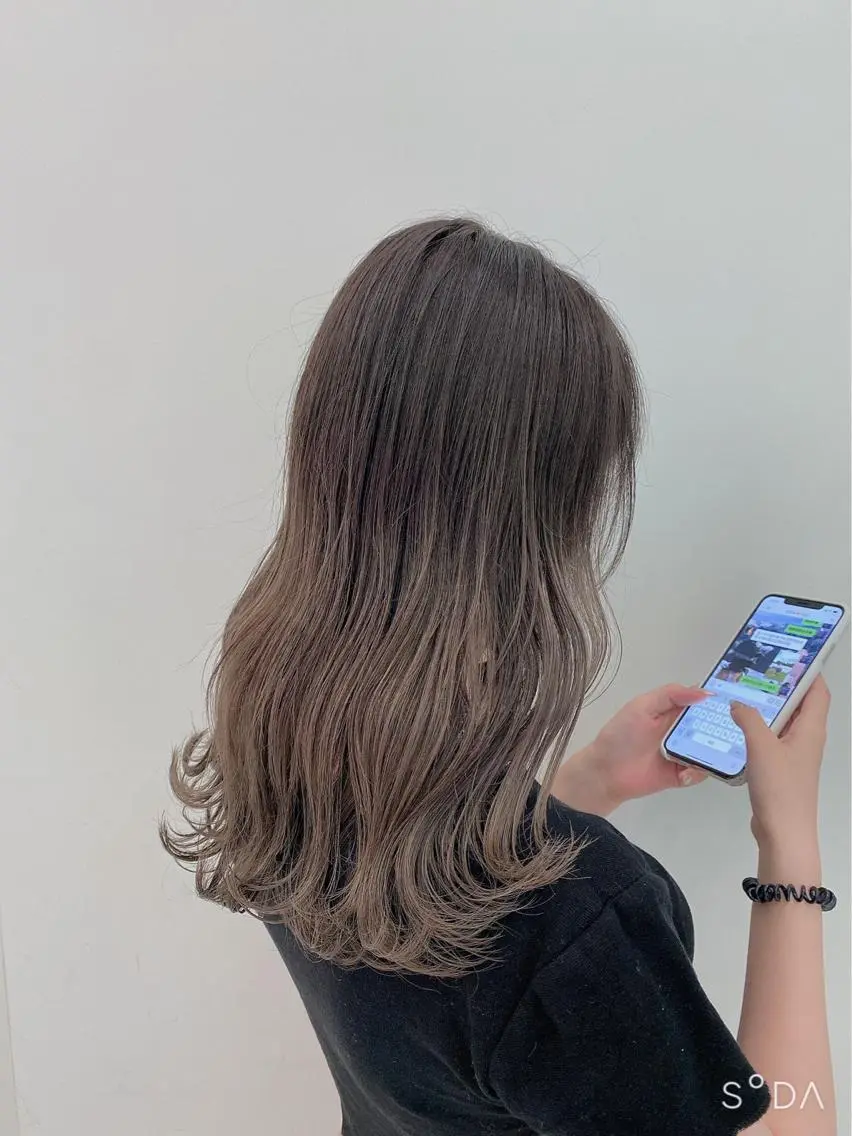 セミロング カラー ヘアアレンジ メンズ 透明感カラー 髪質改善 トリートメント ダブルカラー｜ なおき｜池袋美容師のヘアスタイル