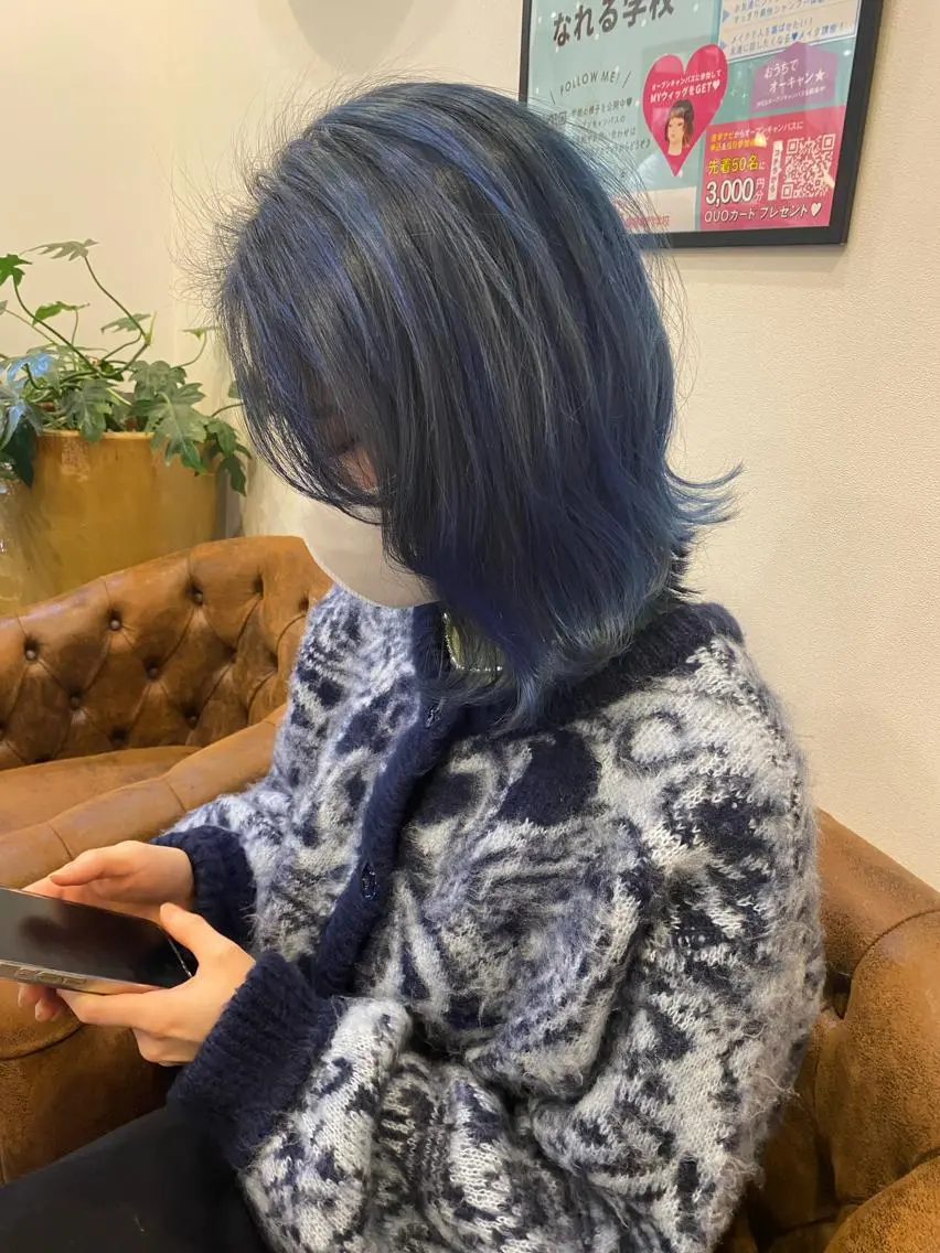 ミディアム カラー バレイヤージュ ブリーチ ケアブリーチ 透明感カラー デザインカラー 🔆韓国 norika🔆のヘアスタイル