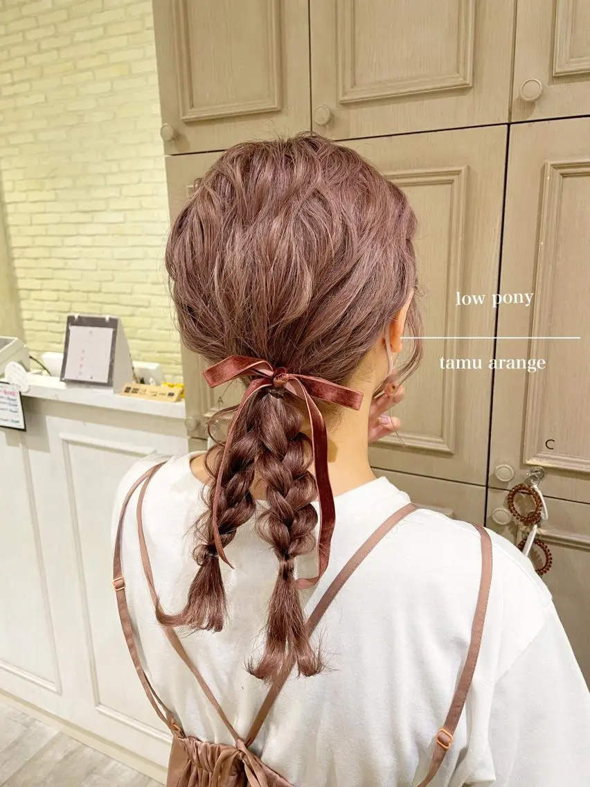 ミディアム カラー ヘアアレンジ シールエクステ横浜 🐏☁️miminaのヘアスタイル