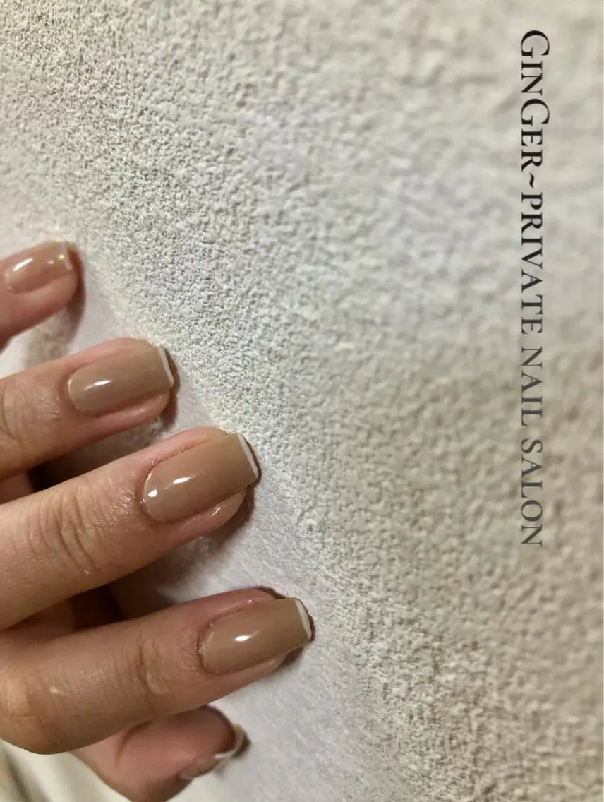 ネイル ニュアンスネイル オフィスネイル ginger nail&spaのネイルデザイン