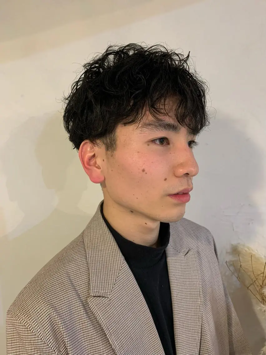 パーマ メンズ マッシュ メンズパーマ 🧸メンズカット 🧸conatsuのヘアスタイル