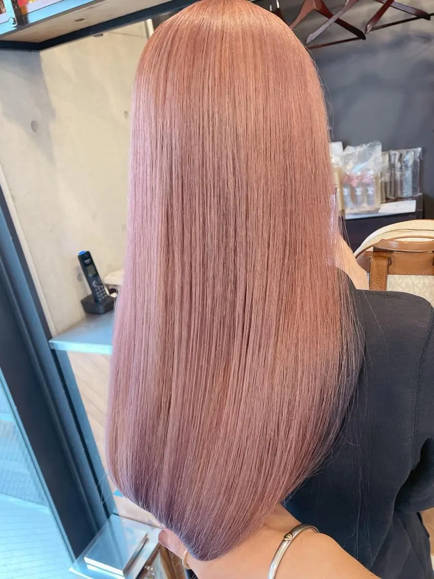 ロング カラー アクアカラー ブリーチ ケアブリーチ 髪質改善 縮毛矯正 ヘアカラー トリートメント ヘアセット LAS 代表 ナガカワ コウヘイのヘアスタイル