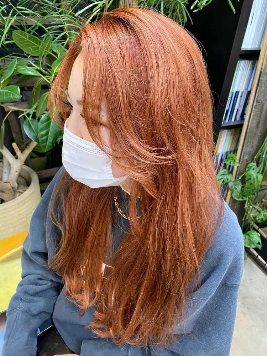 ロング カラー カット ヘアカラー Moca 〰️のヘアスタイル