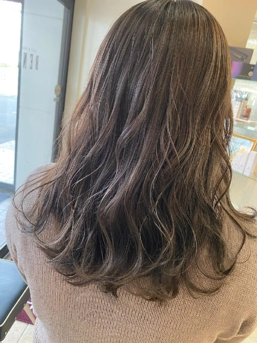 パーマ セミロング カット パーマ BENI 仙台柳生店のヘアスタイル