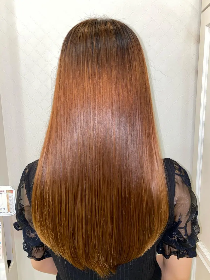 ロング パーマ 縮毛矯正 ダメージレス 桧山店長のヘアスタイル