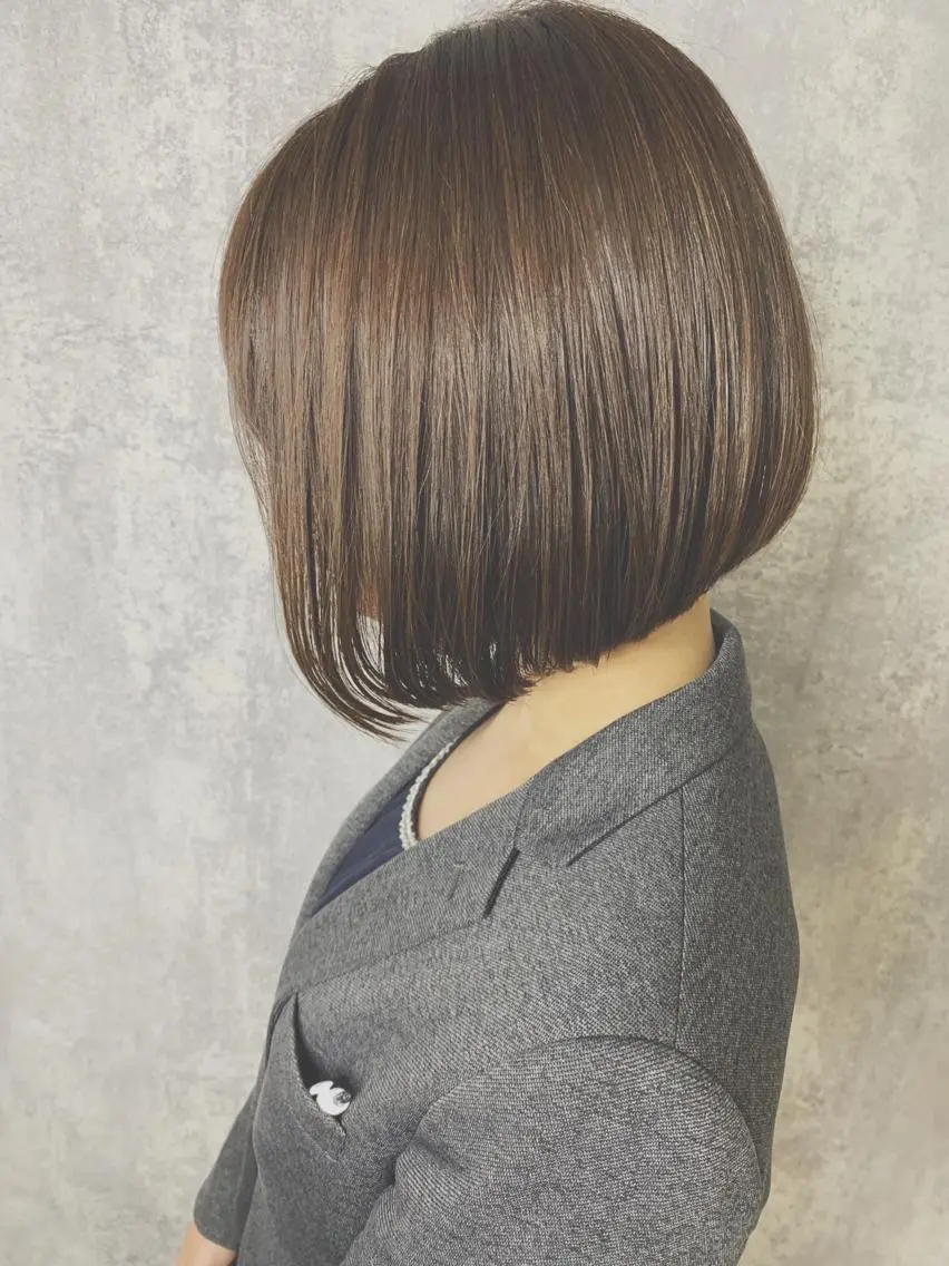 ショート カラー パーマ ヘアアレンジ メンズ ベージュカラー ボブ Zina福岡天神🪞 髪質改善🪞レイヤーのヘアスタイル