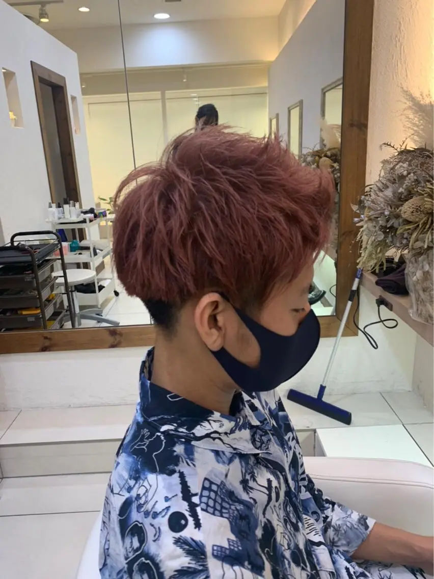 カラー メンズ ダブルカラー ヘアカラー トリートメント 縮毛矯正/髪質改善/ 艶髪ササキナツミのヘアスタイル