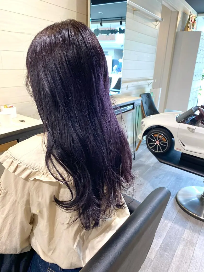 ロング カラー アディクシーカラー バレイヤージュ ブリーチ ケアブリーチ デザインカラー ヘアカラー 先着1名様限定 カット無料のヘアスタイル