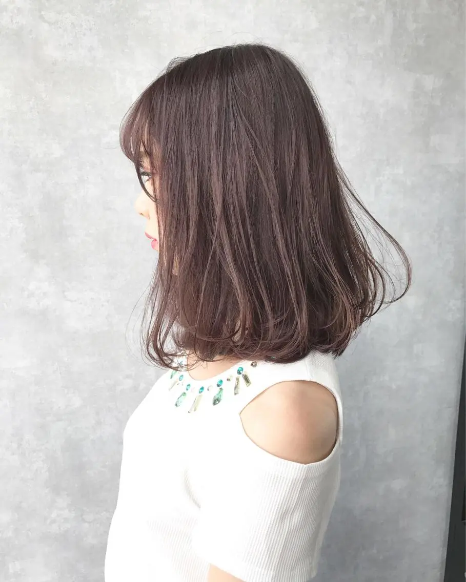 ミディアム カラー ベージュカラー ラベンダーカラー ラベンダーベージュ TOMOYA/ ショート、レイヤーのヘアスタイル