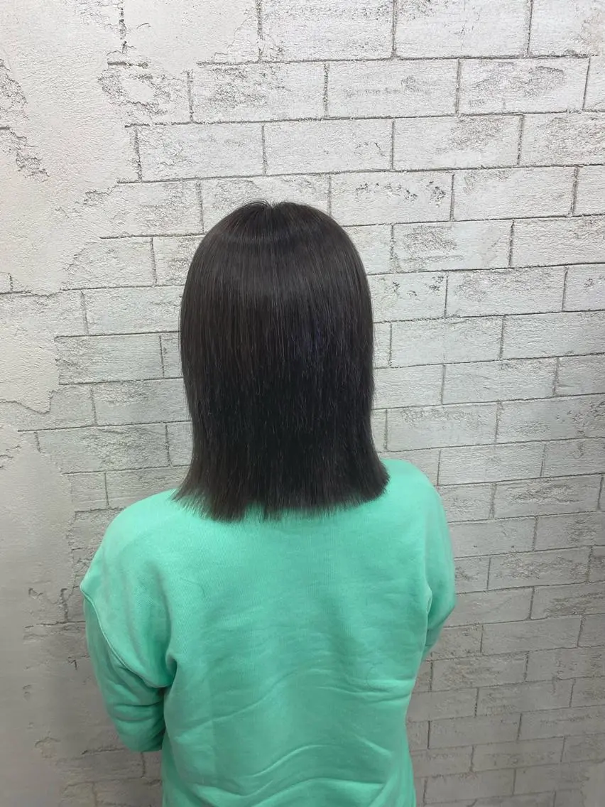 ミディアム カラー ブリーチ ダークグレー グレージュ達人/赤み 消し/ブリーチ/岩崎のヘアスタイル