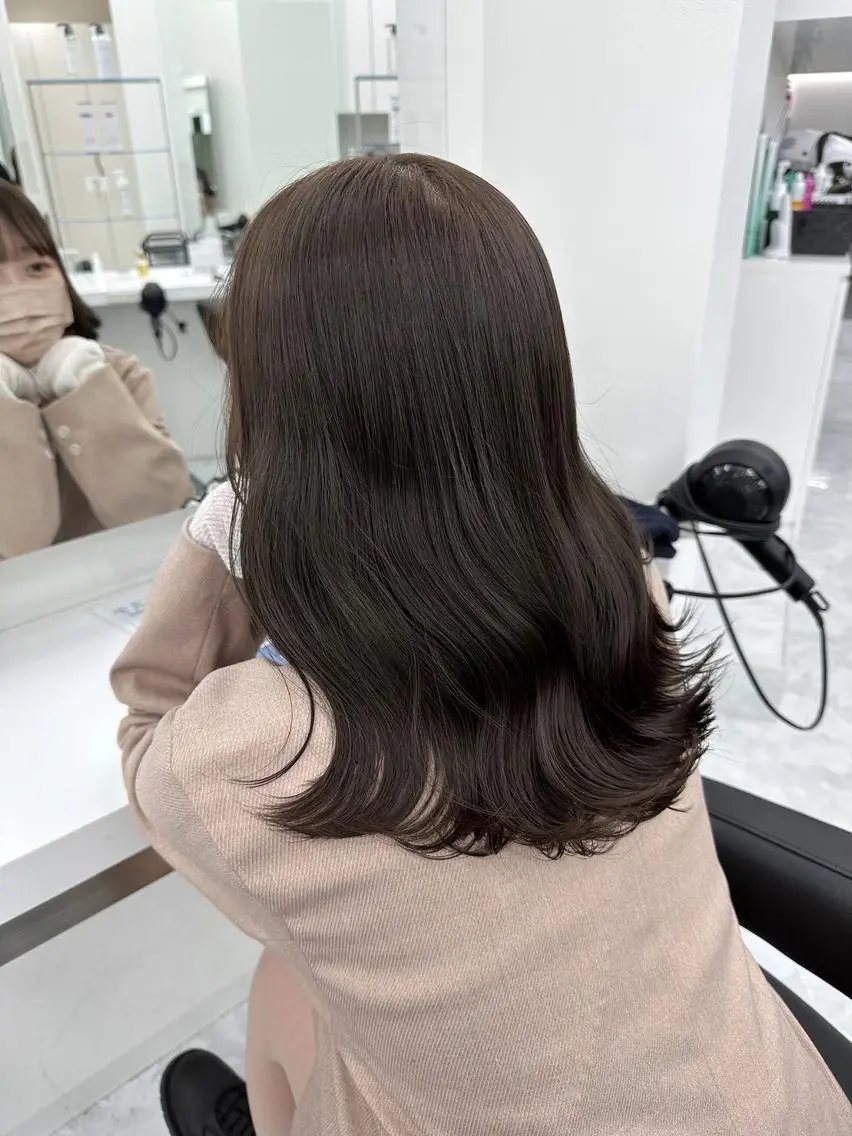 ロング カラー ウルフカットマスター みつきのヘアスタイル