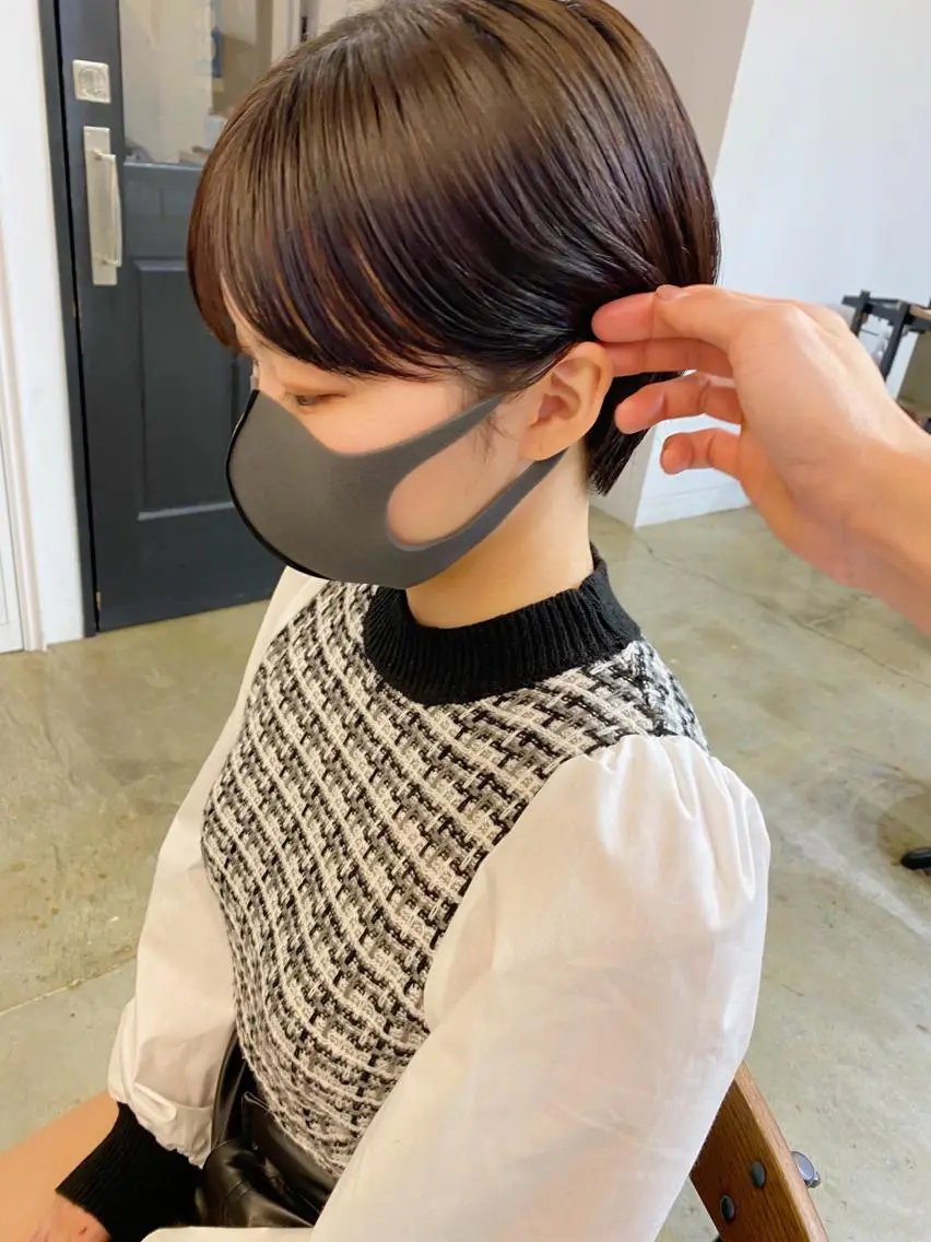 ショート カラー カット ヘアカラー トリートメント 🟩白髪ぼかし ショート/大司のヘアスタイル