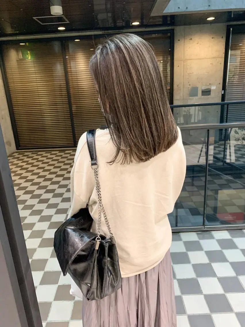 ミディアム カラー ハイライトカラー ハイライト 🌟miyuki モデルさん大募集のマツエク・マツパデザイン