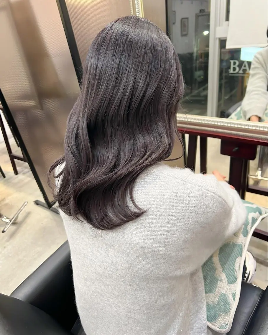 セミロング カラー ヘアカラー トリートメント レイヤー/髪質改善 /山永圭介のヘアスタイル