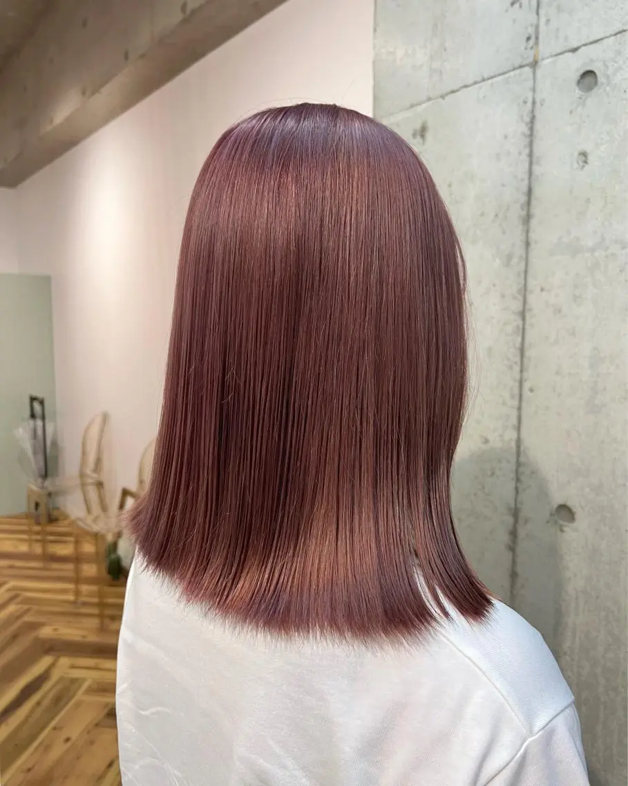 セミロング カラー ベージュカラー ブリーチ ピンクカラー ピンクベージュ ヘアカラー Ayaka🩰🎀 ガーリー/暖色♡のヘアスタイル