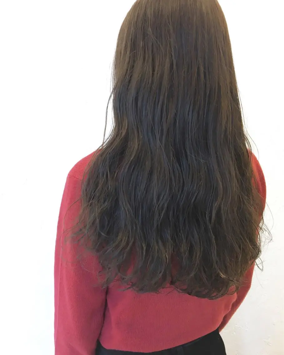 ロング カラー パーマ アッシュ ベージュカラー デジタルパーマ カット パーマ 鈴木 翔梧のヘアスタイル
