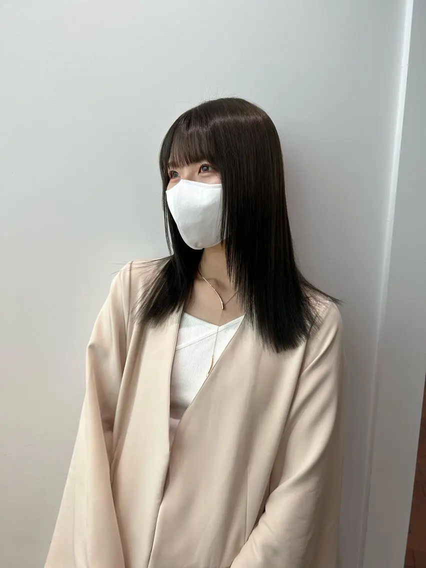 セミロング カラー 顔まわりレイヤー レイヤーカット CURIO/南船場 /RIN💈🍎のヘアスタイル