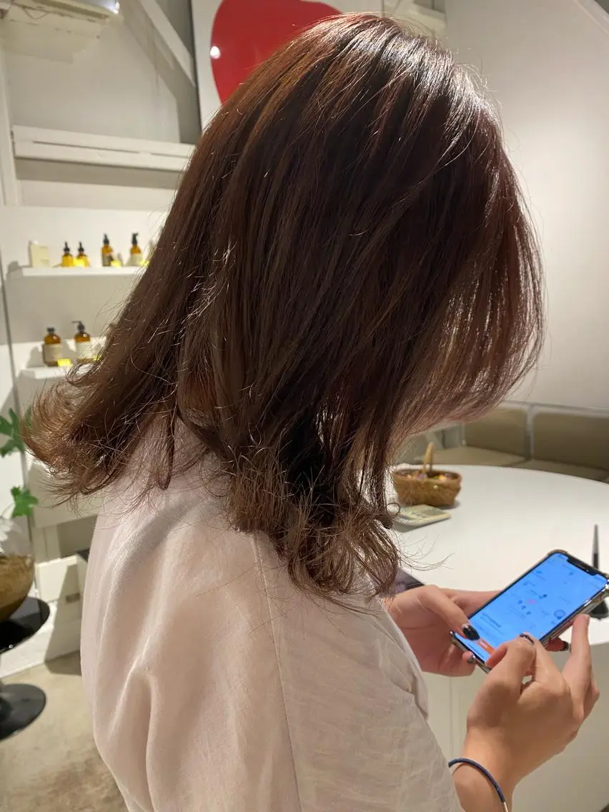 セミロング ヘアカラー トリートメント &72 takiのヘアスタイル