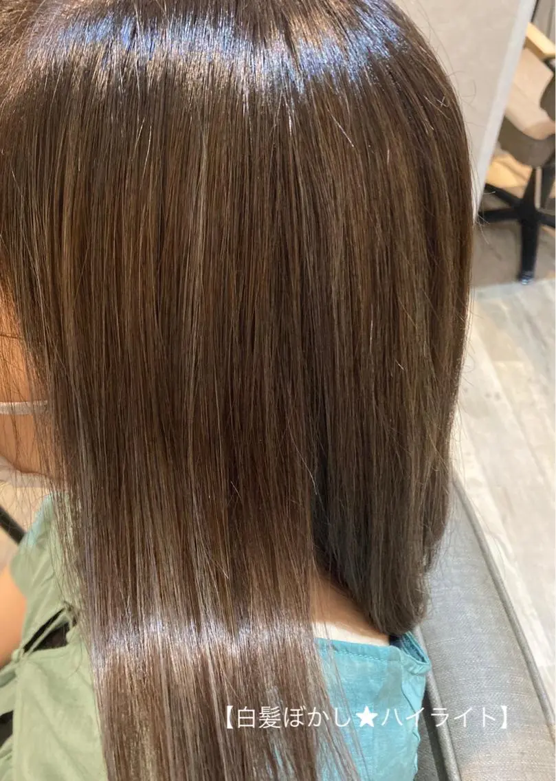 セミロング カラー ハイライトカラー ハイライト O maikoのヘアスタイル