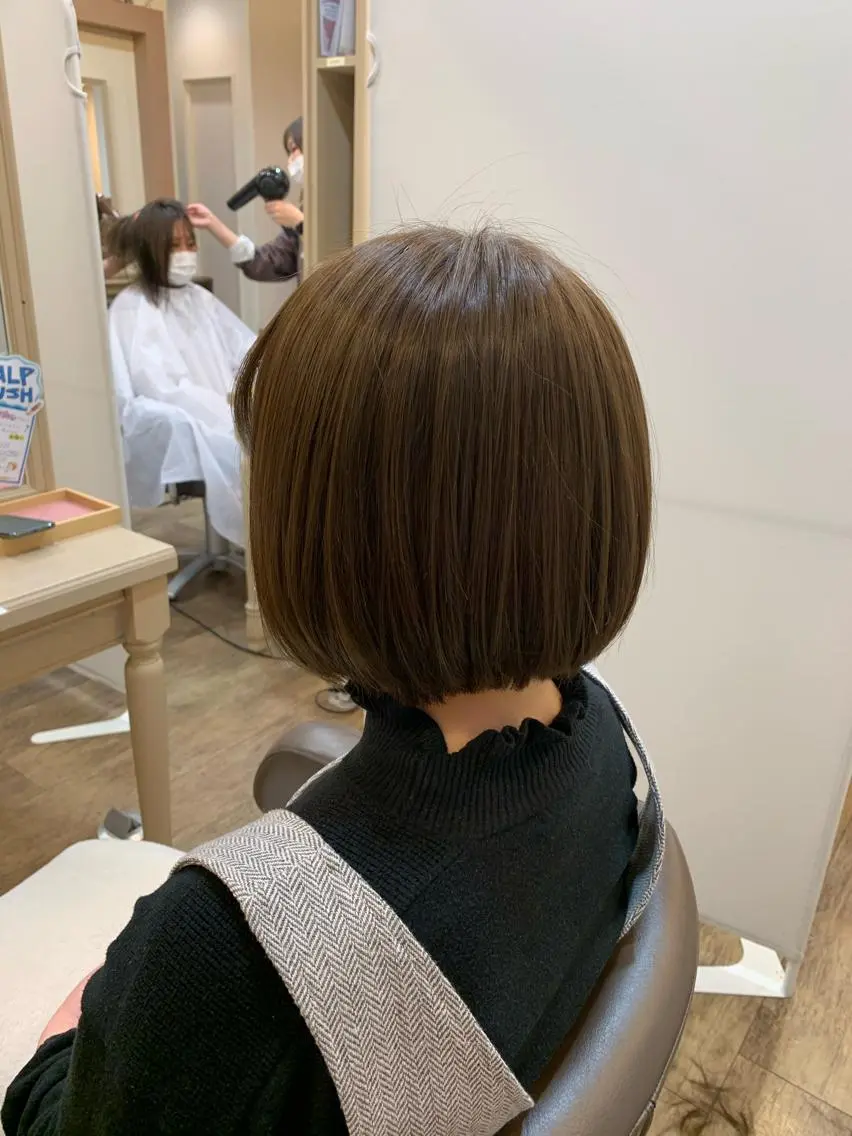 ショート カラー ベージュカラー オリーブベージュ ヘアカラー 🦋艶モテカラー/ヘ アセット🦋YURIのヘアスタイル