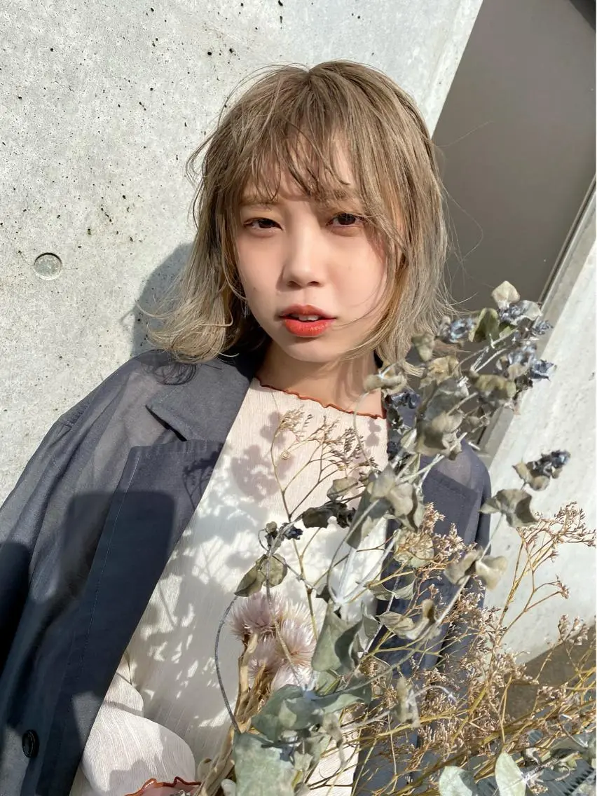 ミディアム 立野 希沙のヘアスタイル