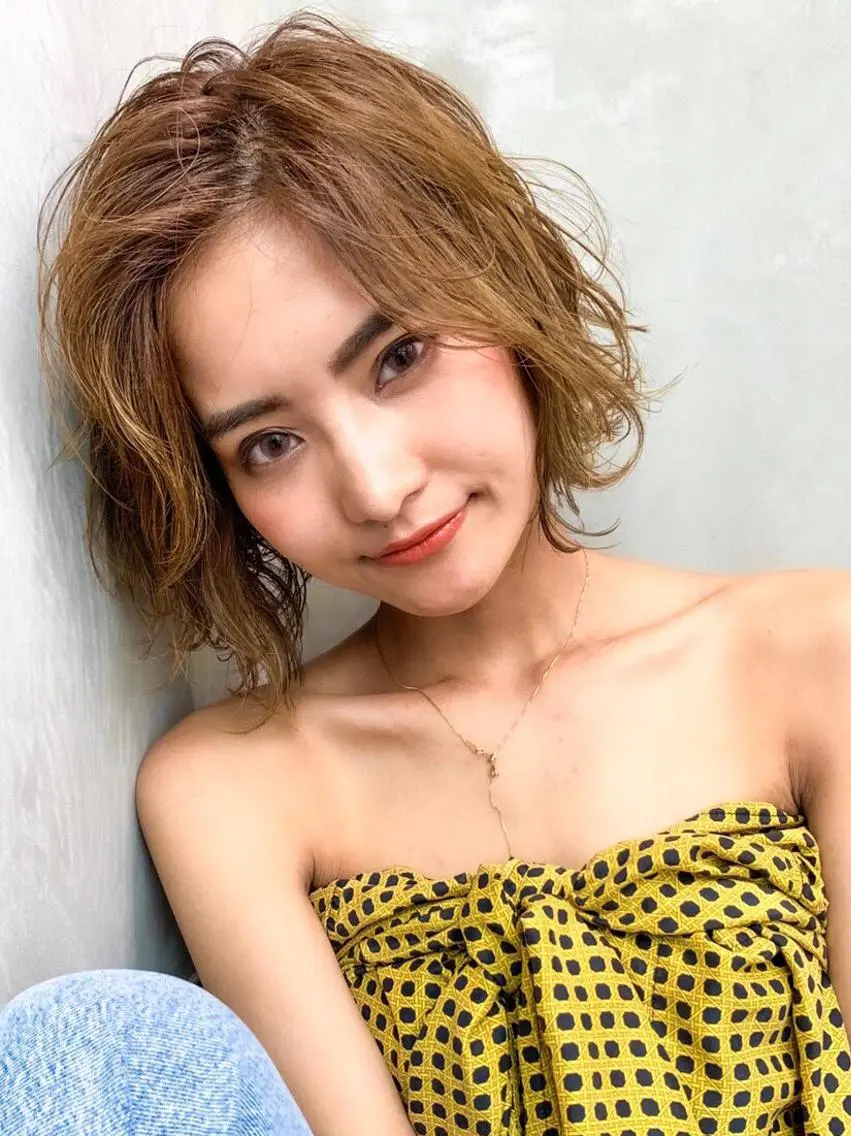 ミディアム カラー カット ヘアカラー トリートメント 🉐レイヤー/塩見 弘樹🉐渋谷のヘアスタイル