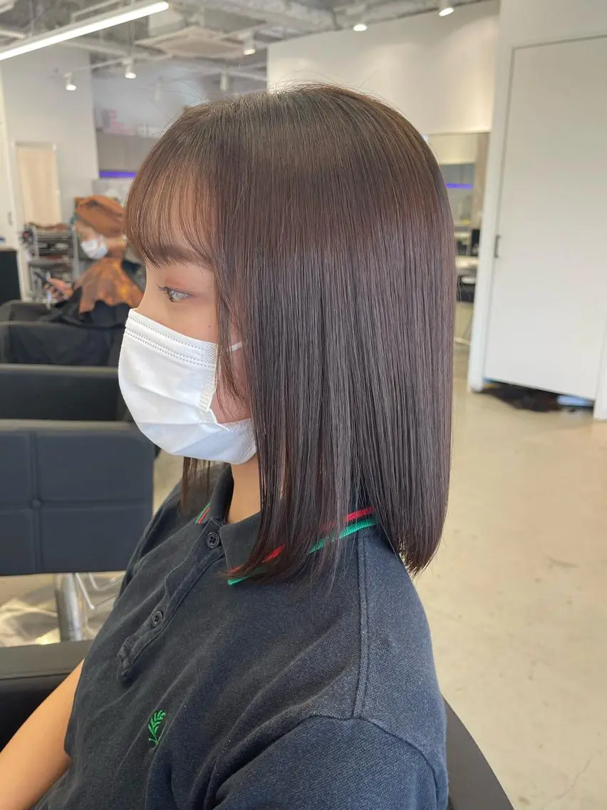 ミディアム 店長 MANAMI 艶カラー／骨格ボブのヘアスタイル
