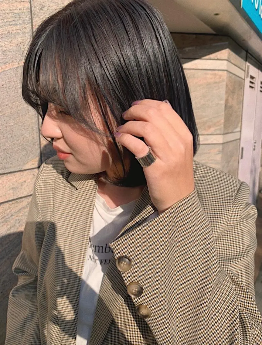 ミディアム カラー RISAKO レイヤーカット🎀のヘアスタイル
