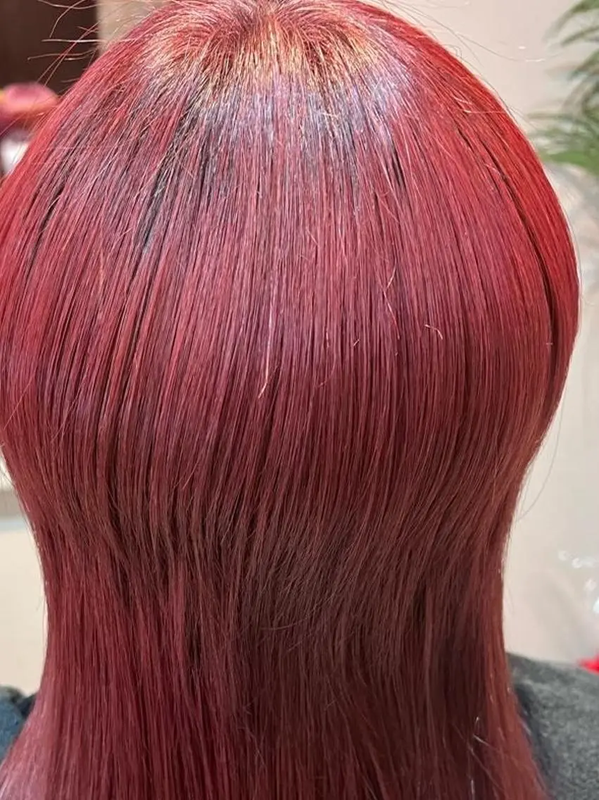 カラー ピンクカラー 髪質改善 ヘアカラー トリートメント 上原 嘉代子のヘアスタイル
