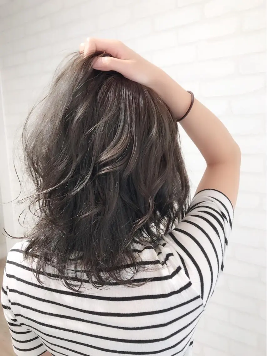 セミロング ヘアカラー トリートメント Selene hair OSAKAのヘアスタイル