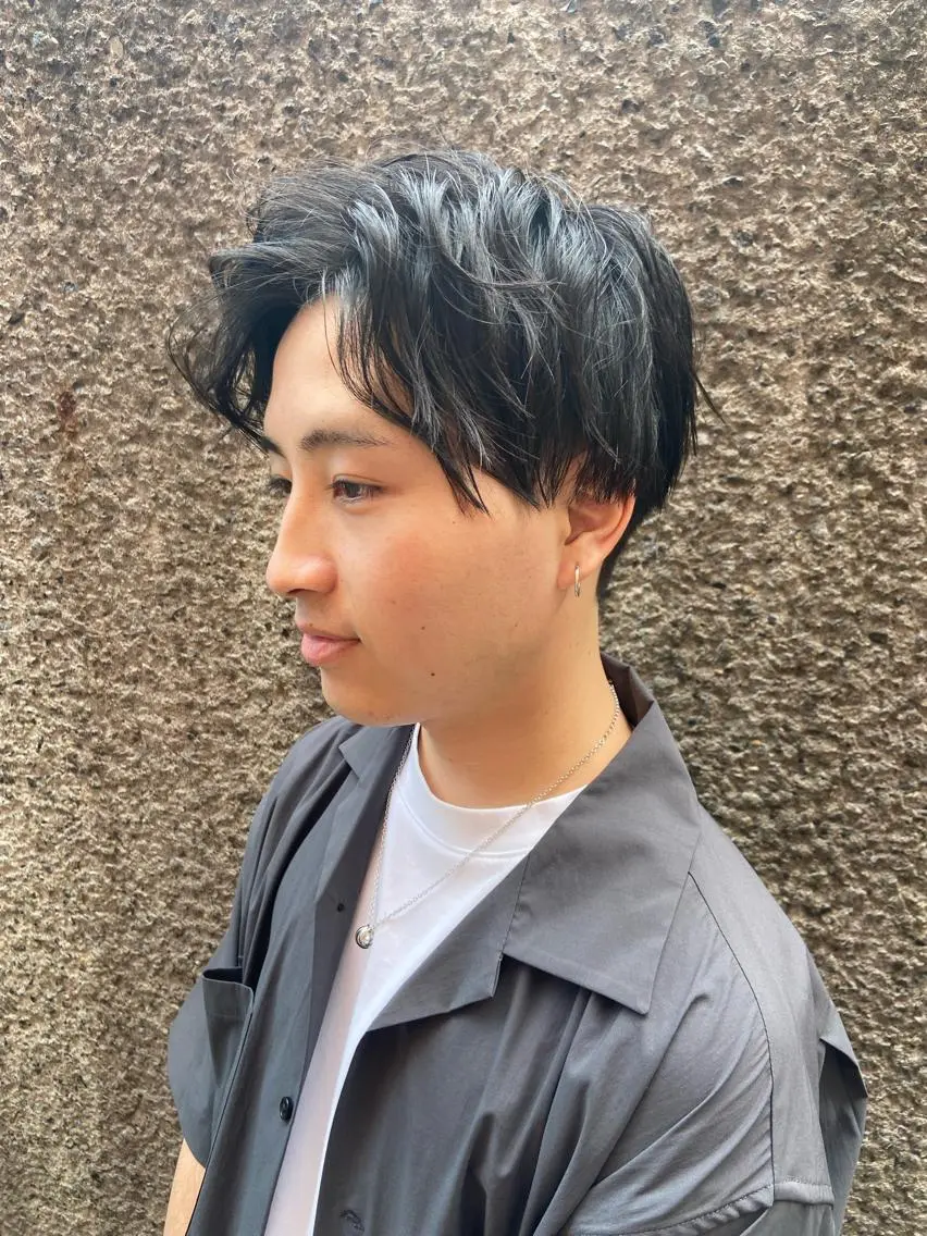 ショート カラー パーマ ヘアアレンジ メンズ メンズパーマ カット ちこ .のヘアスタイル