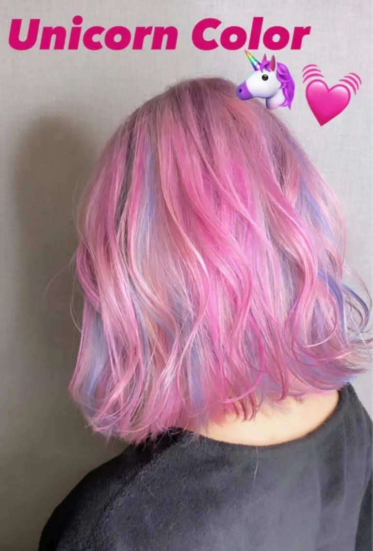 ミディアム ハイライト レイヤーカット カット ヘアカラー トリートメント Selene hair OSAKAのヘアスタイル