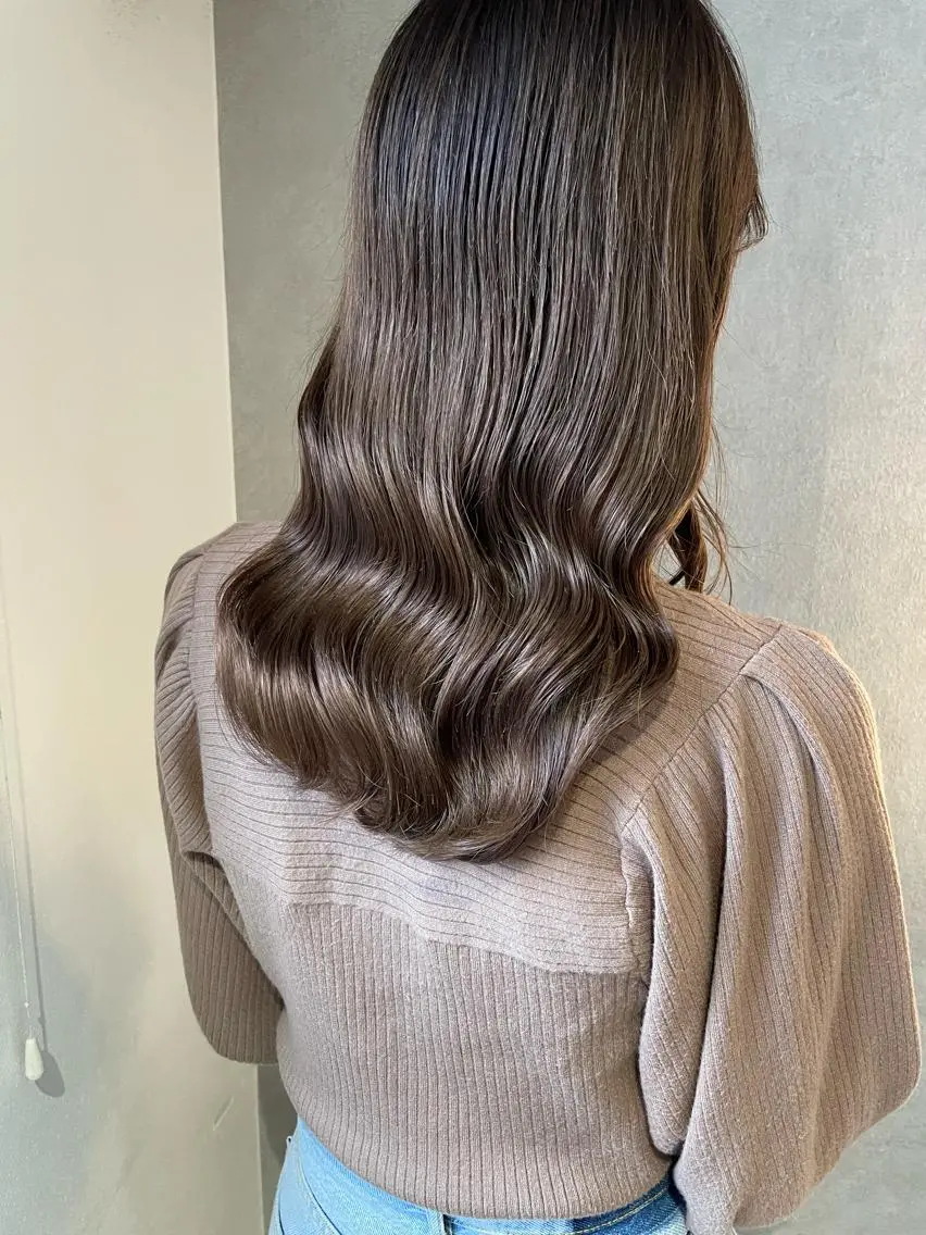 セミロング カラー カット ヘアカラー 縮毛矯正 トリートメント coco♡ 韓国hairのヘアスタイル