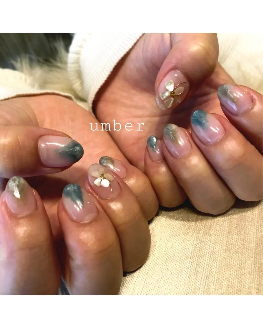 ネイル アートネイル クリアネイル フットネイル マグネットネイル ミラーネイル ハンドネイル umber 三茶1分のネイルデザイン