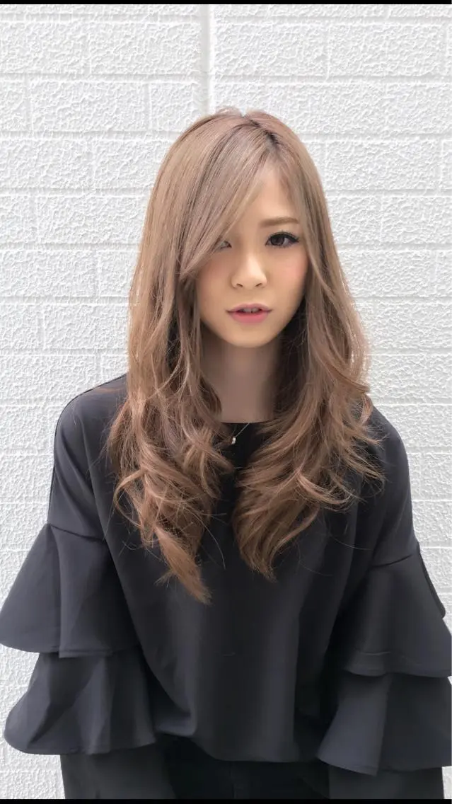 ロング パーマ ヘアアレンジ カット パーマ CALMHAIR 五十實淳のヘアスタイル