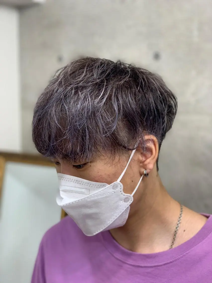 ショート カラー メンズ クセを最大限に活かす メンズパーマ奈良大祐のヘアスタイル