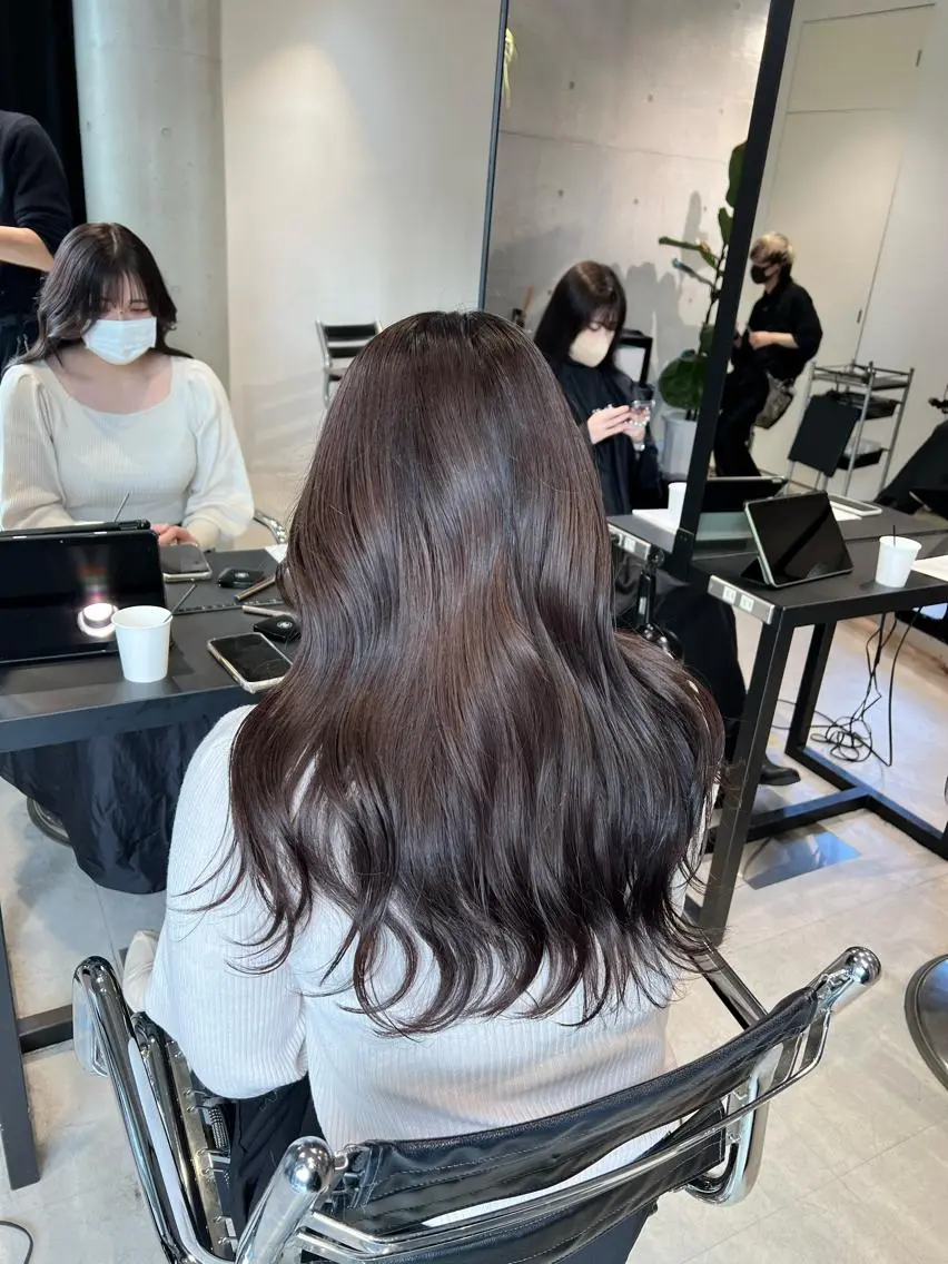 ロング カラー ヘアカラー トリートメント 赤みゼロ/透明感 カラー🌿KANTAのヘアスタイル