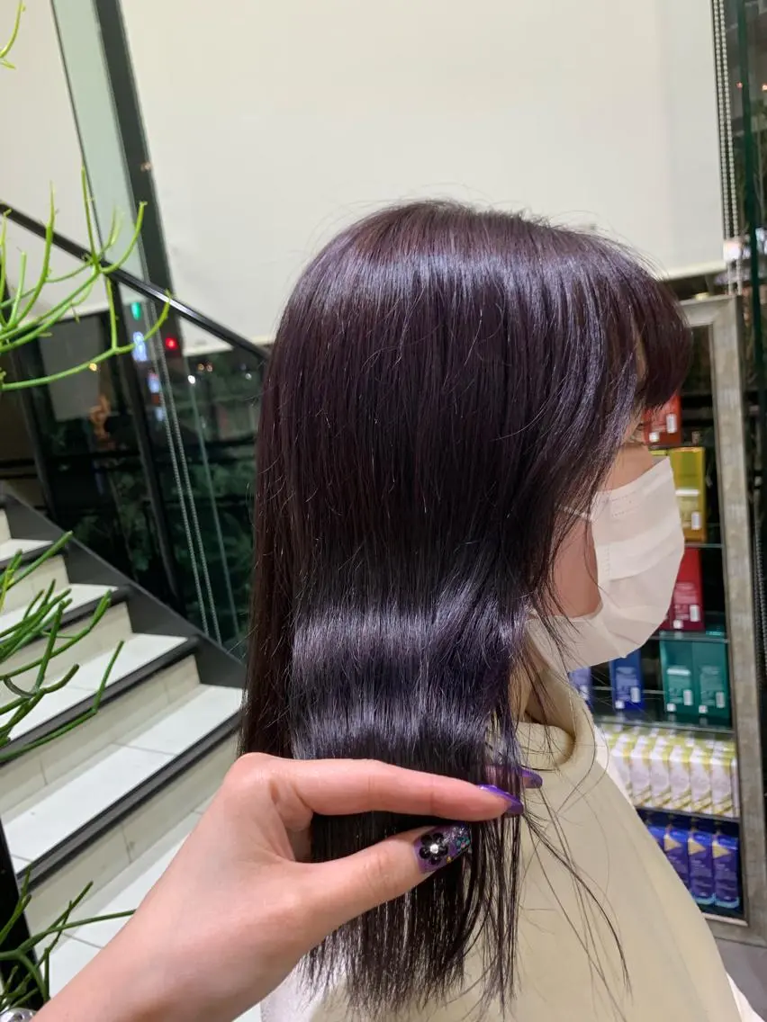 ミディアム カラー 海外girl🤎 透明感ベージュmaoのヘアスタイル