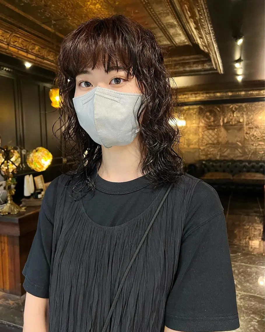 セミロング パーマ 圧倒的デザイン力 店長🎨RENAのヘアスタイル