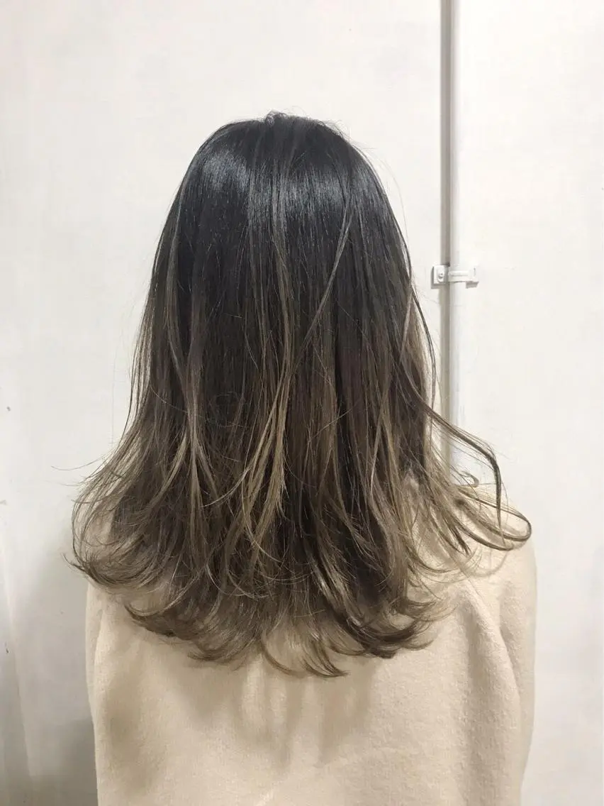 ミディアム カラー ヘアカラー トリートメント ヘアセット 💘透明感カラー💘 沖本 将宏のヘアスタイル