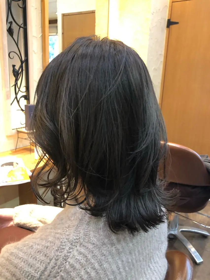 ミディアム カラー アクアカラー レイヤーカット ウルフカット ✨🌿大人可愛い愛さ れhair🌿✨松本のヘアスタイル